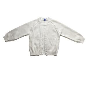 Julius Berger Ivory Crochet Long Sleeve Cardigan Sweater - Toddler Vintage